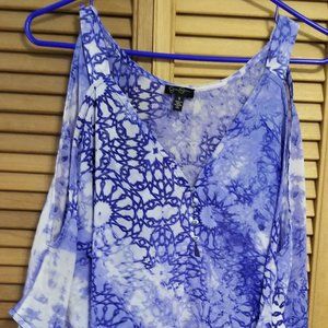 Jessica Simpson Cold Shoulder Blue top Size Small